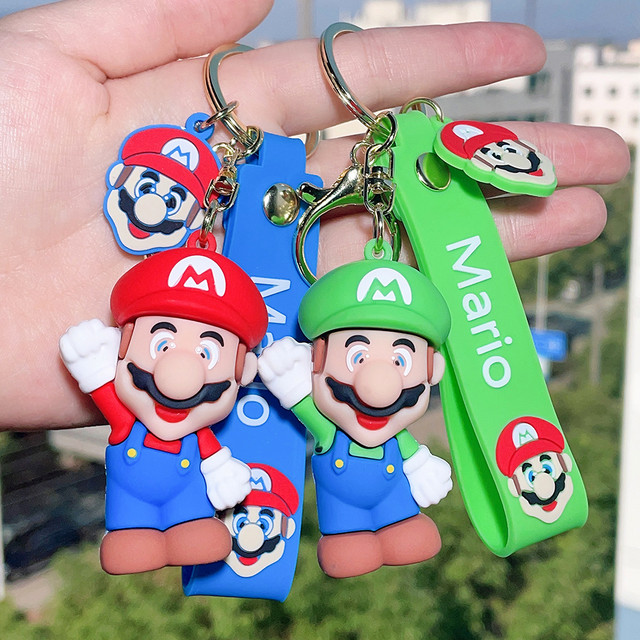 Super Mario Jogo Mario Bros Luigi Cogumelo Personagem Bonecas Bonito Dos  Desenhos Animados Chaveiro Saco De Carro Moda Pingente Coleção Ornamentos -  AliExpress